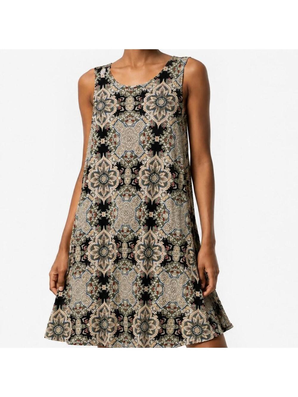 Boho Mandala Paisley Swing Dress – Just Be Size L